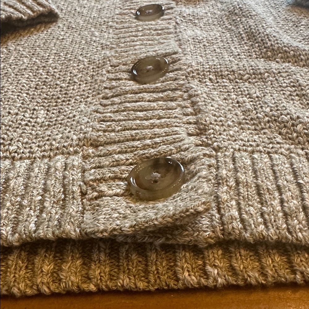 LOFT Women's Textured Green Cardigan - Picture 5 of 11